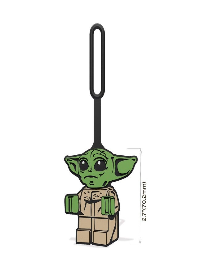 IQ Lego Star Wars Silicone Luggage Tag - Grogu (52949) with writable Surface on Back for ID Identification. Measures Approx. 6.5". for Travel, Suitcase, Backpack, Summer Beach Bag - Image 5